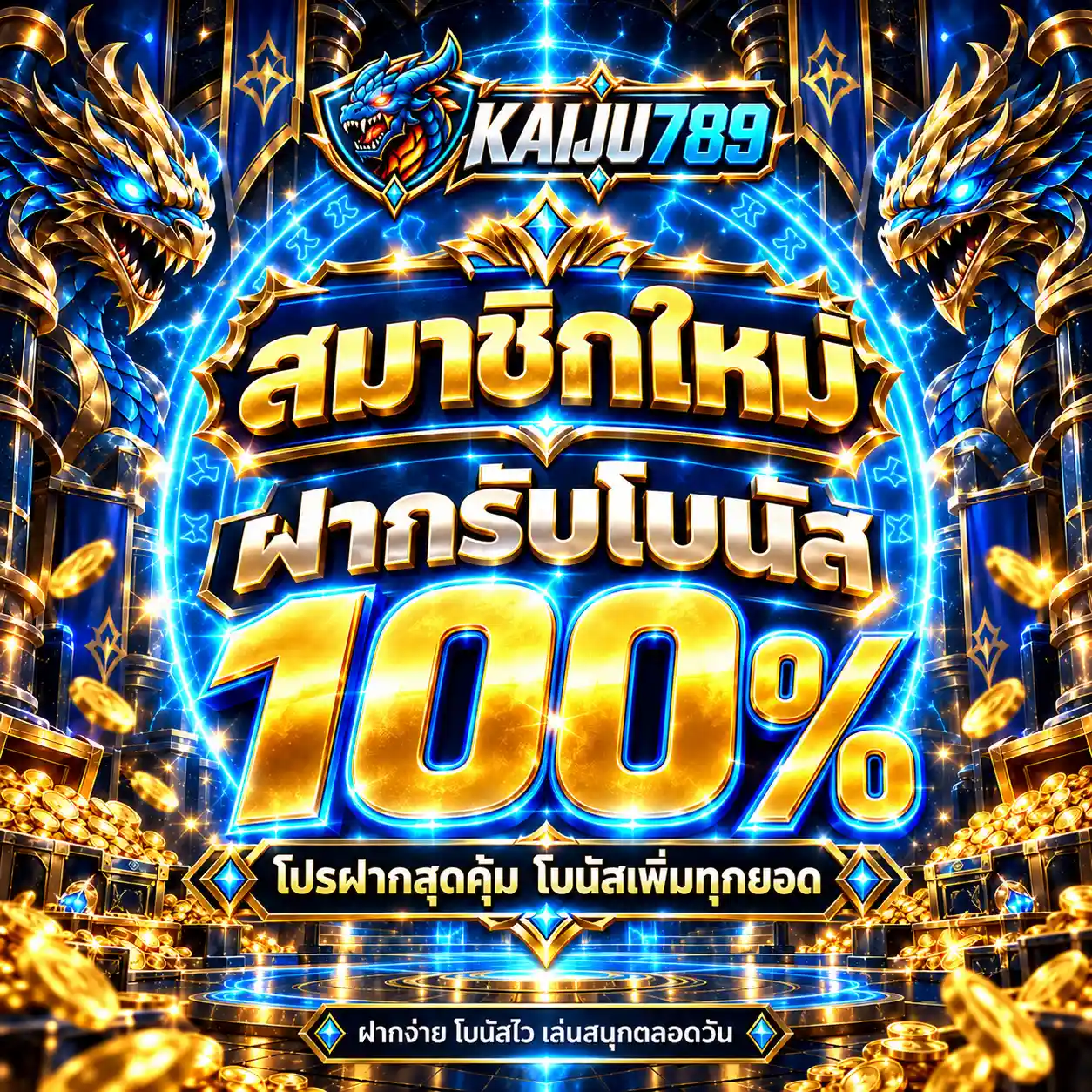 KAIJU789 โปรสมาชิกใหม่ฝากรับโบนัส 100%